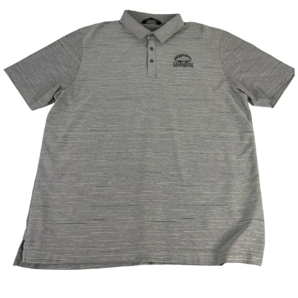 Travis Mathew Men's Polo Shirt XL Gray Collared Short Sleeve Cotton Polyester - Picture 1 of 7